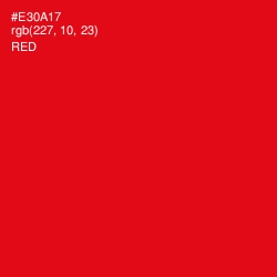 #E30A17 - Red Color Image