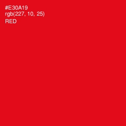 #E30A19 - Red Color Image