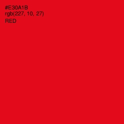 #E30A1B - Red Color Image