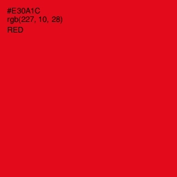 #E30A1C - Red Color Image