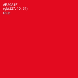 #E30A1F - Red Color Image