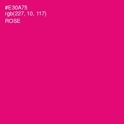 #E30A75 - Rose Color Image