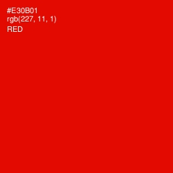 #E30B01 - Red Color Image