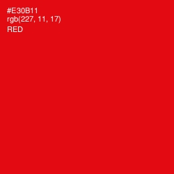 #E30B11 - Red Color Image