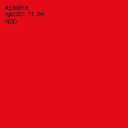 #E30B18 - Red Color Image