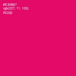 #E30B67 - Rose Color Image