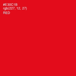 #E30C1B - Red Color Image