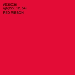 #E30C36 - Red Ribbon Color Image