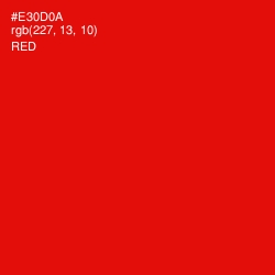 #E30D0A - Red Color Image