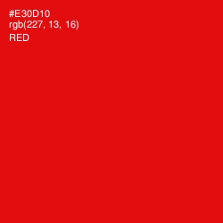 #E30D10 - Red Color Image