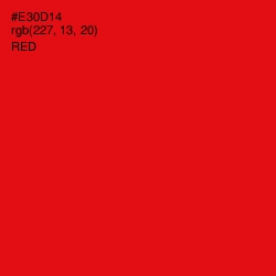 #E30D14 - Red Color Image