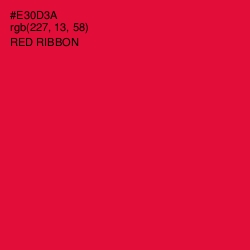 #E30D3A - Red Ribbon Color Image