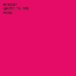 #E30D67 - Rose Color Image