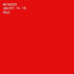 #E30E0D - Red Color Image