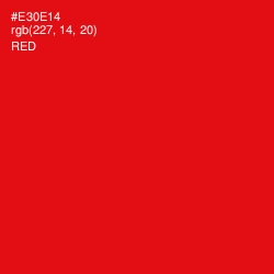 #E30E14 - Red Color Image