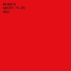 #E30E16 - Red Color Image