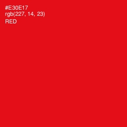 #E30E17 - Red Color Image