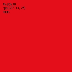 #E30E19 - Red Color Image