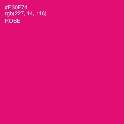 #E30E74 - Rose Color Image