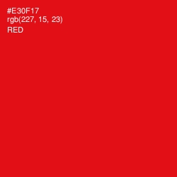 #E30F17 - Red Color Image