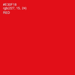 #E30F18 - Red Color Image