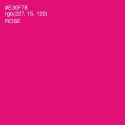 #E30F78 - Rose Color Image