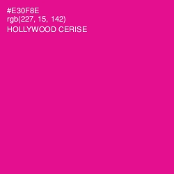 #E30F8E - Hollywood Cerise Color Image