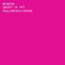 #E30F93 - Hollywood Cerise Color Image