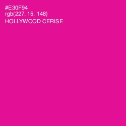 #E30F94 - Hollywood Cerise Color Image