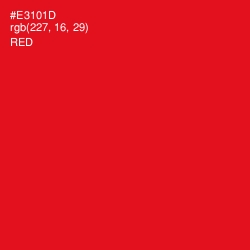 #E3101D - Red Color Image