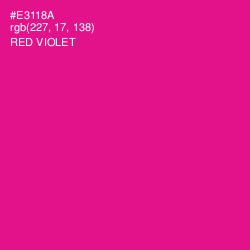 #E3118A - Red Violet Color Image