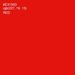 #E3130D - Red Color Image