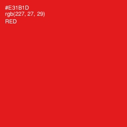 #E31B1D - Red Color Image