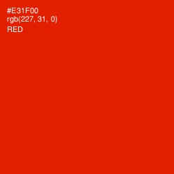 #E31F00 - Red Color Image