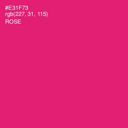 #E31F73 - Rose Color Image