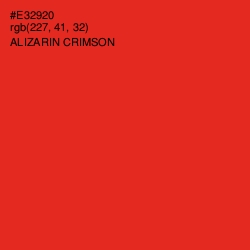 #E32920 - Alizarin Crimson Color Image