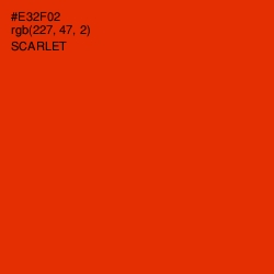 #E32F02 - Scarlet Color Image