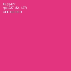 #E3347F - Cerise Red Color Image