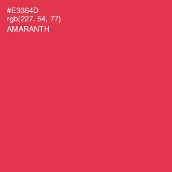 #E3364D - Amaranth Color Image