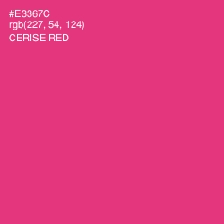 #E3367C - Cerise Red Color Image