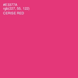 #E3377A - Cerise Red Color Image