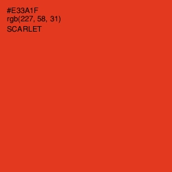 #E33A1F - Scarlet Color Image