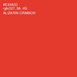 #E33A2D - Alizarin Crimson Color Image