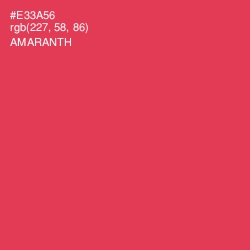 #E33A56 - Amaranth Color Image