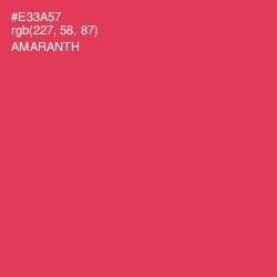 #E33A57 - Amaranth Color Image