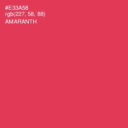 #E33A58 - Amaranth Color Image