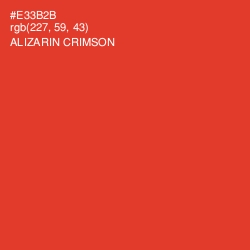 #E33B2B - Alizarin Crimson Color Image