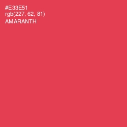 #E33E51 - Amaranth Color Image