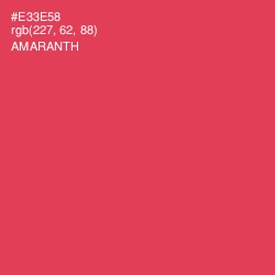 #E33E58 - Amaranth Color Image