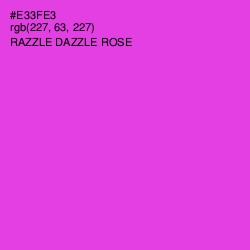 #E33FE3 - Razzle Dazzle Rose Color Image